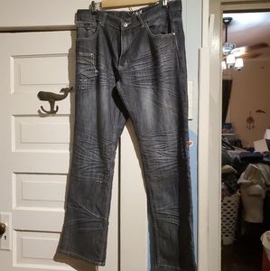 MENS ROK HAND CRAFTED SIZE 36x32 BLACK Distressed